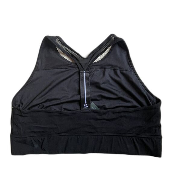 NWT Sports Illustrated T-Back Sports Bra – Black – Plus Size 3X – Medium Support - Picture 2 of 9